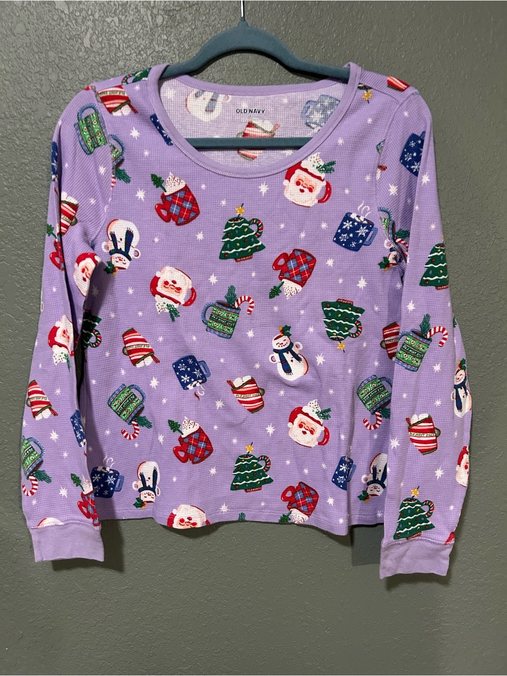 Old Navy purple Christmas long sleeve shirt